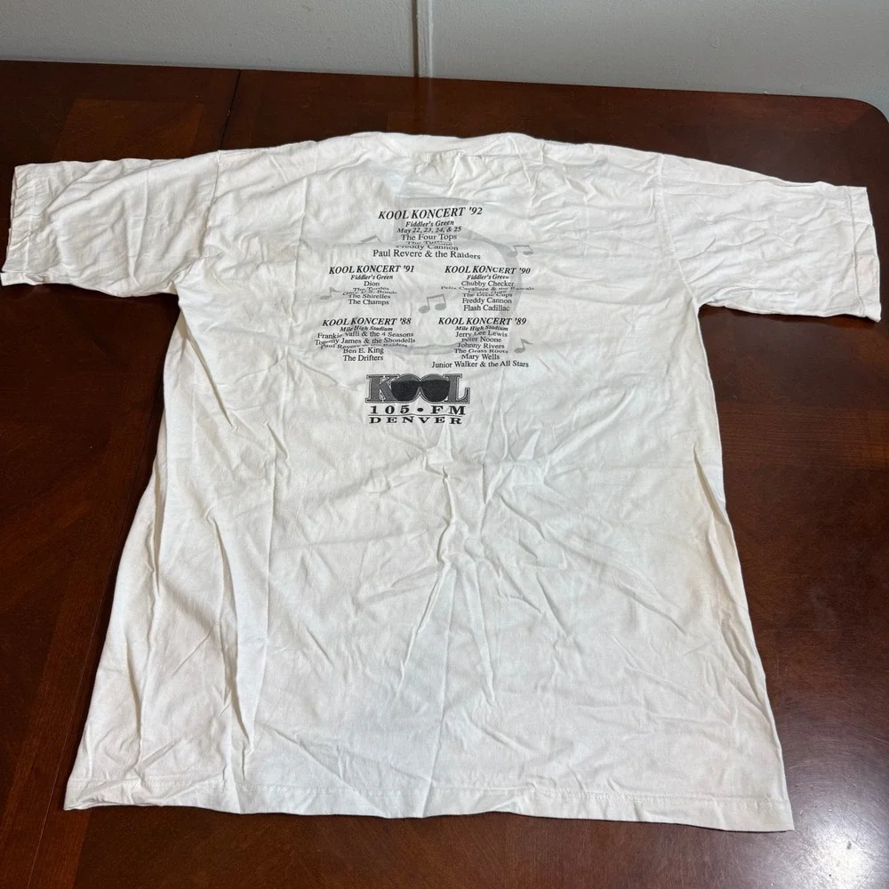 Vintage 92 Kool‎ Koncert 5th Anniversary T-Shirt XXL Denver Radio promo